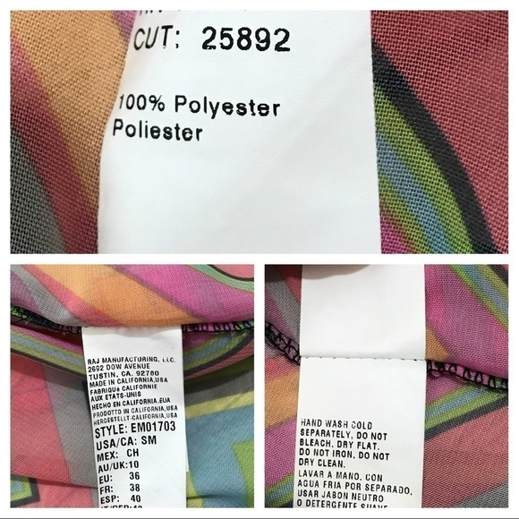 Ella Moss Isla Tunic Cover Up Semi Sheer Small - Picture 8 of 8